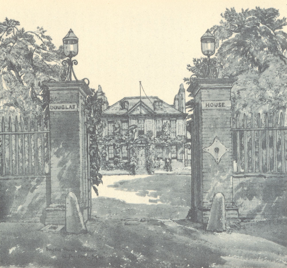 PETERSHAM. Douglas House. London. By W Fairclough 1946 old vintage print